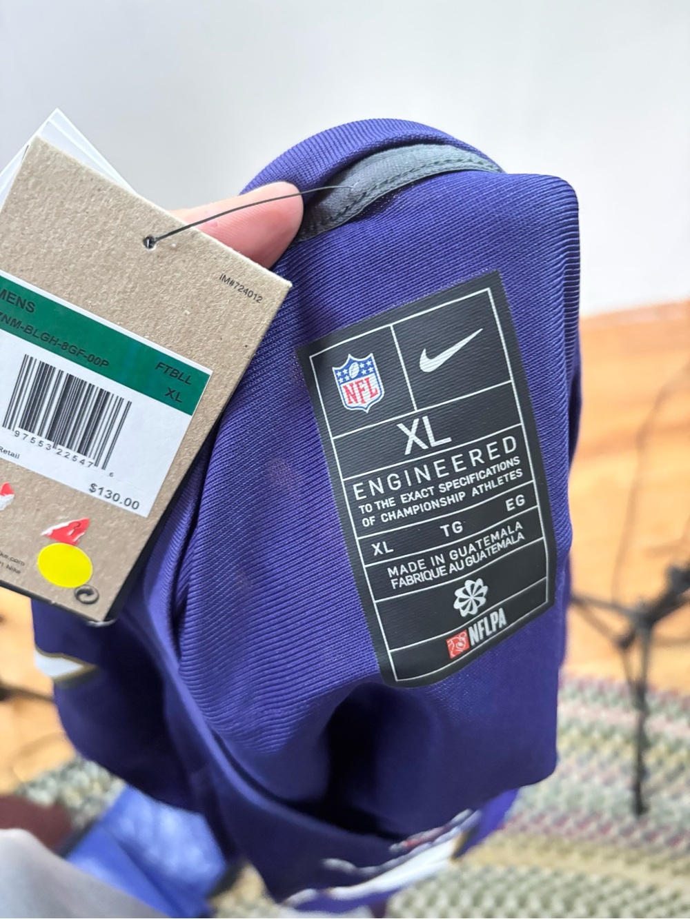 Baltimore Ravens Zay Flowers Nike Purple Game Jersey size XL new men’s loose - Picture 7 of 8